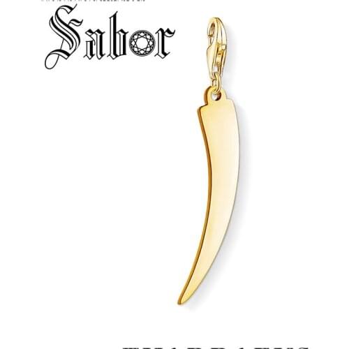 Golden Tooth Charm Pendants For Women Men Trendy silver plated Jewelry Fit Bracelet Necklace Chain Keyring Pendant thomas