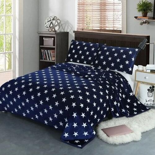 Starry sky bedspread blanket 200x230cm High Density Super Soft Flannel Blanket to on for the sofa/Bed/Car Portable Plaids