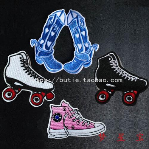 Boots roller skates roller skates B605 back tape adhesive embroidery childrens clothing accessories patch paste stickers