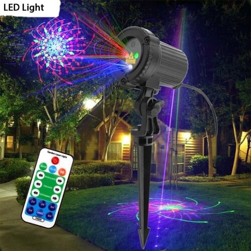 Christmas Laser Projector Outdoor Light Remote Garden Waterproof IP65 Holiday Xmas Outside Decoration Lighting