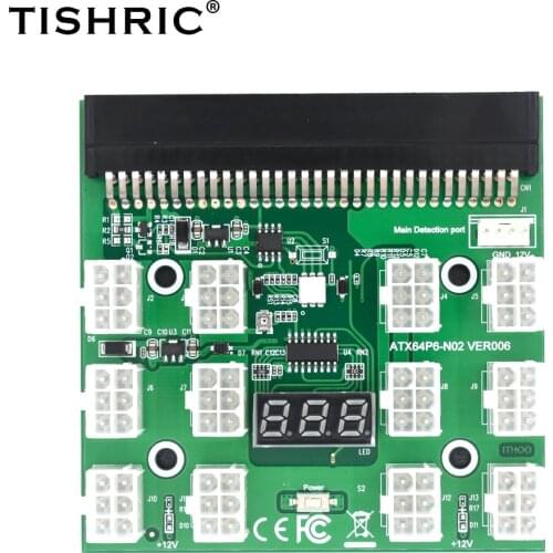 TISHRIC HP Server Module Breakout Power Conversion Board 750W 1200W PSU Server 12/17 6Pin To 8Pin For Ethereum Miner Mining