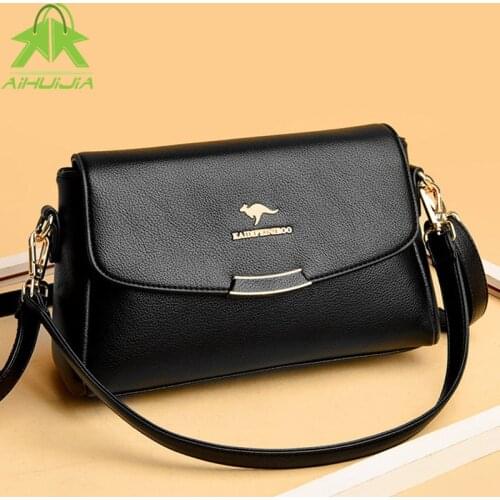Fashion Womens Simplicity Solid Color Shoulder Bags Luxury Design Messenger Bag New High Quality Pu Leather Travel Women Handbag