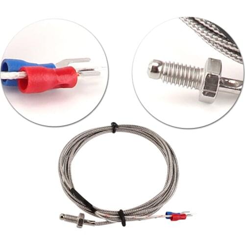 0-600 degree 1m 2m 3m 5m K E Type 50mm 150mm 100mm 200mm Probe Screw Thread Cable Thermocouple Oven Temperature Sensor