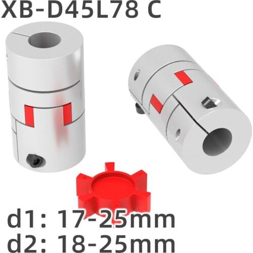 XB D45L78 C Three Jaws Coupler Aluminium Plum Flexible Shaft Coupling Motor Connector CNC Flexible Couplings 15mm-22mm