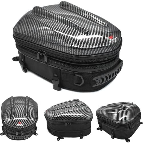 Waterproof Motorcycle Seat Tail Bag Multifunctional Expandable Motorcycle Luggage Bag Motorbike Helmet Bag Backpack Handbag
