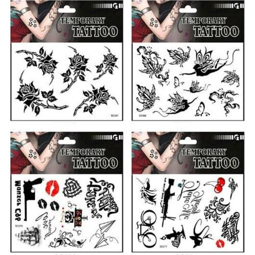 Wholesale Excellent Temporary Tatuajes Face Body Leg Tattoo Disposable Body Tattoo Sticker Scar Post Tattoo 500pks free shipping
