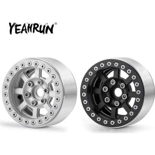 YEAHRUN Metal 1.9'' Beadlock RC Wheel Rims 27mm Thickness for TRX4 D90 Axial SCX10 1/10 RC Rock Crawler Car Truck Parts