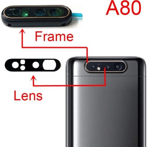 Rear Camera Glass Lens Cover Frame For Samsung Galaxy A80 A850 A805F Back Camera Glass Lens Ring Frame Replacement Parts