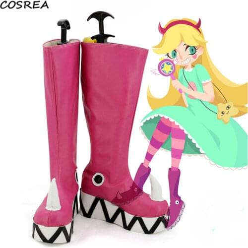 Anime Star vs. Shoes The Forces of Evil Women Cosplay Costumes Boots Princess Star Butterfly Pink Custom Made Halloween Props