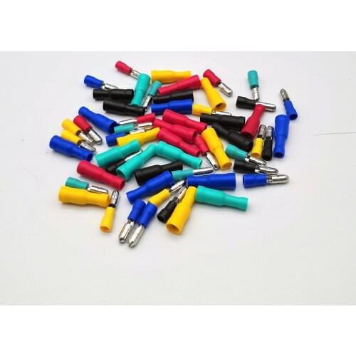 Female and Male Insulated Electric crimp wire Connector Crimp Bullet terminal for 22~16 16～14 AWG Audio Wiring FRD MRD