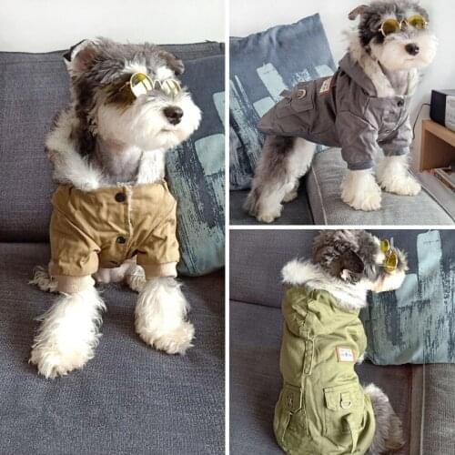 Pet Winter Coat Jacket Small Dog Outfit Yorkshire Terrier Poodle Bichon Pomeranian Schnauzer Clothes Puppy Clothing Dog Costumes
