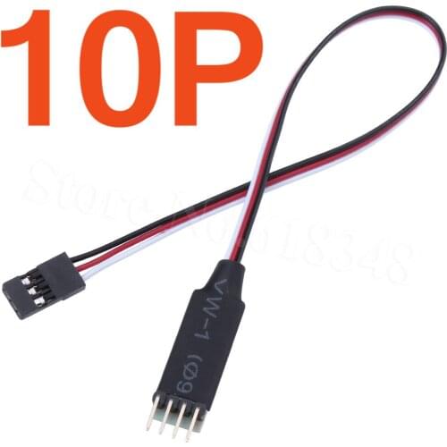 10pcs/Lot RC Car LED Light Control Switch System Extension Wire Turn on / Off Flash 3ch