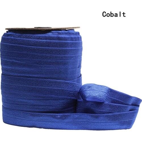 100 yards/lot) Stock colors 1" 25MM solid color fold over elastic foe