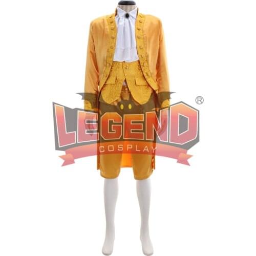 18th Century rococo colonial men fashion outfit fancy dress rococo yellow Frockcoat 1700s outfit men medieval cosplay costume