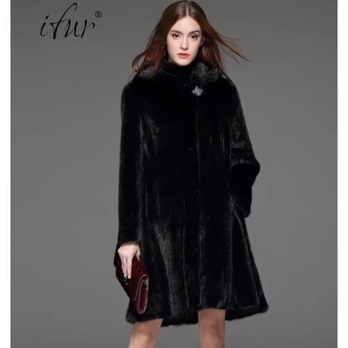 2021 Brand luxury women natural mink fur jacket long style with sashes elegant lady high quality Imported winter fur coat