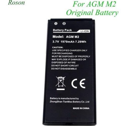 Roson Mobile Phone Battery for AGM M2,1970mAh New Back up Batteries Replacement For AGM M2 Original CellPhone li-ion Battery