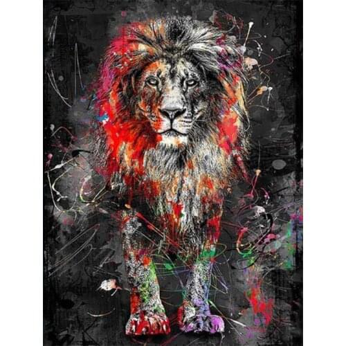 Lion Diamond Embroidery Painting Full Colorfull Animal Diamand Paint Complet Stones Picture Wall Stickers Hobby Diamond Dotz diy