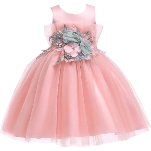 Baby dress for girls sleeveless Bridesmaid Pageant Gown vestido clothes for girls Princess Party Birthday Wedding Dresses CF