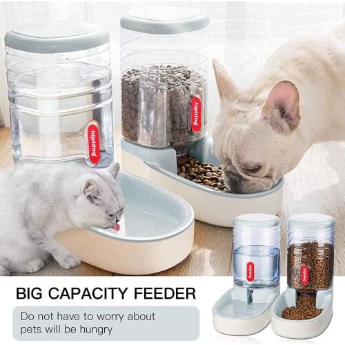 3.8 L Dog Bowl Automatic Feeder Pet Food Bowls Cat Water Feeder Large Capacity Food Water Dispenser Large Capacity Pet Bowls