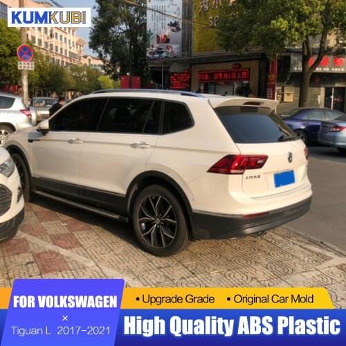 For Volkswagen Tiguan L Black Spoiler 2017-2021 ABS Material Car Wing Primer Color Rear Spoiler For Volkswagen Tiguan L Spoiler