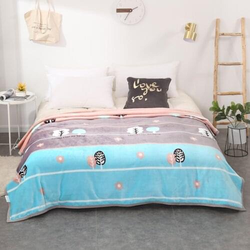 Tree Thickened quality plush bedspread blanket 200x230cm High Density Super Soft Flannel Blanket for the sofa/Bed/Ca