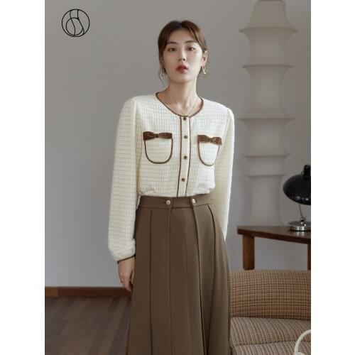 DUSHU Beige Blouses