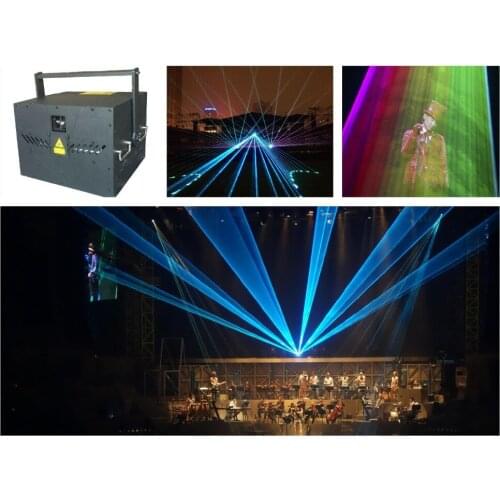 Flightcase+ DJ Laser Light RGB 8W Animation Show disco lights stage dj concert party wedding bar event projector club indoor bar