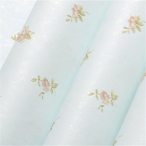 Wellyu Full shop personality rural style floral fresh small green living room bedroom background wallpaper