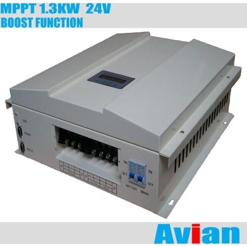 24V 1.3KW MPPT Wind Solar Hybrid Controller Boost Function CE Certificated Free Software Monitor Low Voltage Charging