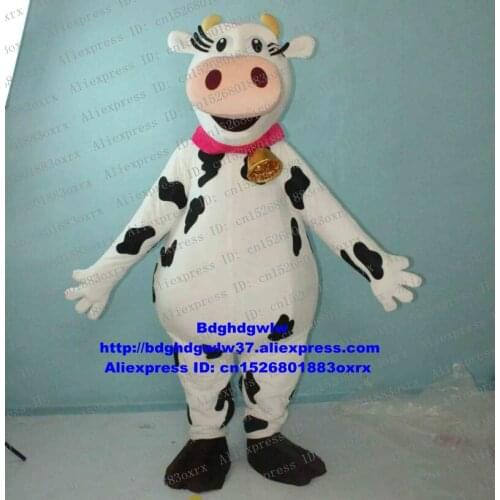 Cow Bossy Cattle Calf Mascot Costume Adult Cartoon Character Outfit Suit Classic Giftware Planning And Promotion zx727