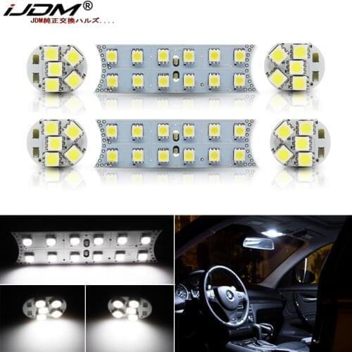 Xenon White 44-SMD 6-Piece Vehicle Specific Exact Fit Full LED Interior Light Package For BMW 1 3 5 7 Series, E87 E82 E90 E92