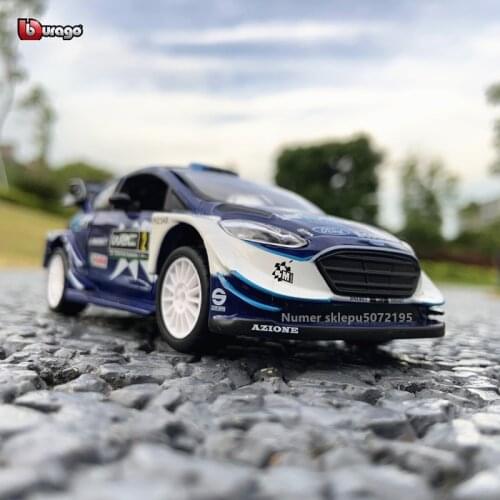 Bburago 1:32 2017 M-Sport Ford Fiesta NO2 WRC rally car model Simulation Alloy Car Model Collect gifts toy