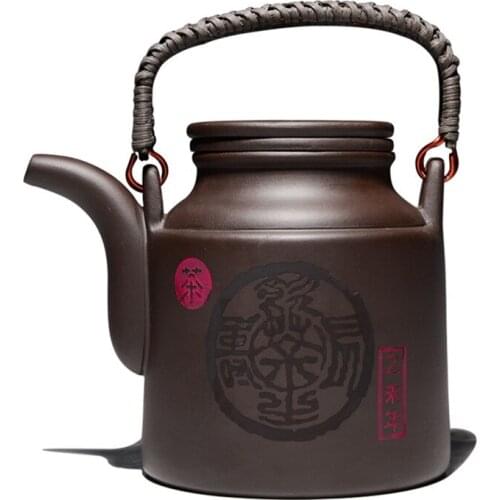 New 720CC Chinese Tea Pot Kung Fu Zisha Large Capacity Tea Pot With Filter Creative Handle Ore Purple Clay Teapot Kettle Set