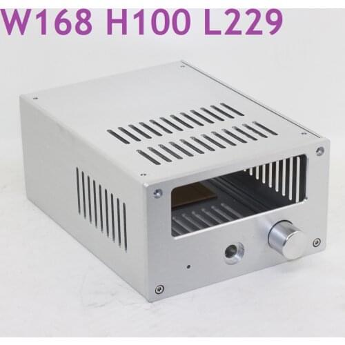 New On Sale Size W168 H100 L229 All Aluminum Gall Housing AMP Chassis Mini Size Power Amplifier Supply Case Decoder Chassis