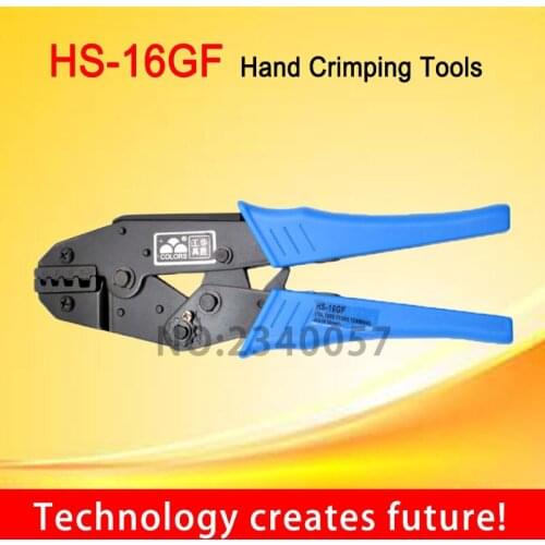 HS-16GF 4,6,10,16mm^2 16-8AWG RATCHET CRIMPING PLIER(EUROPEAN STYLE) Electrical Terminals Crimper Tools Blue Handle