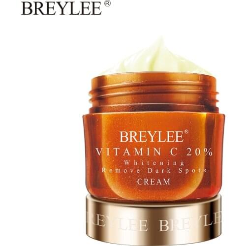 BREYLEE Vitamin C Whitening Facial Cream 20% VC Fade Freckles Remove Dark Spots Melanin Remover Skin Brightening Cream Face Care