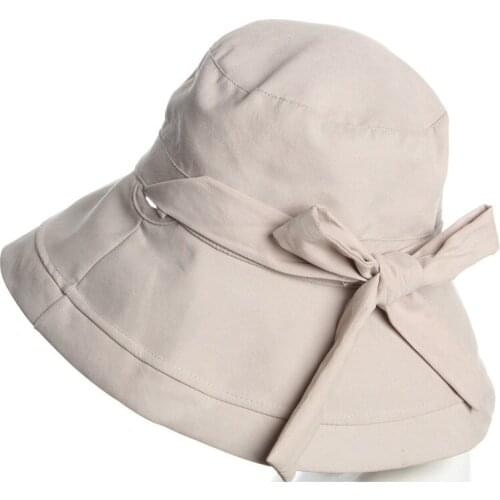 Bucket hat of Big Brim Spring Flat Multifunctional Bucket hat for woman Summer Sunscreen Cotton Caps panama Fisherman hat