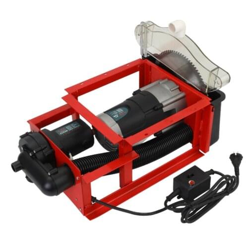 220V 9 Inch Dual-Motor Dust-Free Saw Table Saw Small Woodworking Flip Chain Saw Gypsum Board Wood Vacuum Cutting Machine