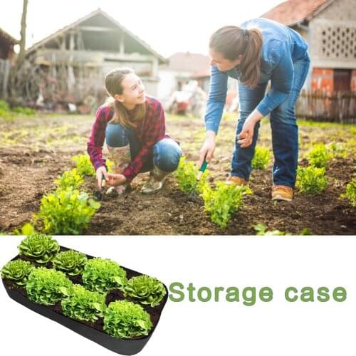 Raised Garden Bed, Divided 8 Grids Fabric Raised Planting Bed Rectangle Garden Grow Bag For Herb Flower Vegetable Plants