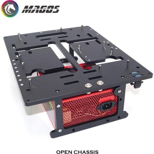 Water Cooling All-Aluminum Open Chassis,Computer & Office Plate Frame Case,PC Gamer DIY Gamer Cabinet,MATX/ATX