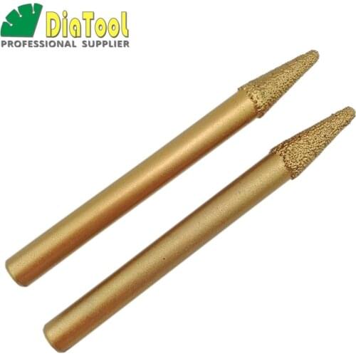 SHDIATOOL 2pcs CNC Stone Engraving Bits Stone Carving Tools, 8-3/20mm Tapper Ball-end Cutter, Angle 16 Degree Shipping Free