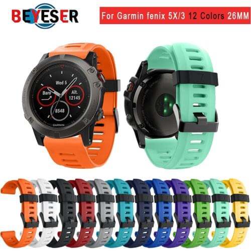 26mm Replacement Wristband Watch band Wrist strap Silicagel Soft Band Strap For Garmin Fenix 5X 6X 6X Plus Watch Drop Shipping