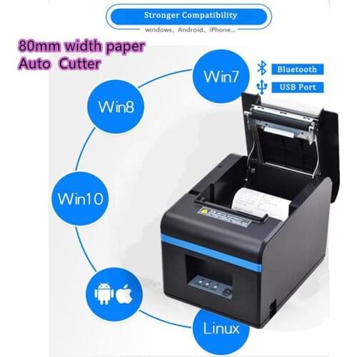 High quality original 80mm thermal receipt printer automatic cutting printing with Bluetooth USB port or Ethernet WIFI POS print