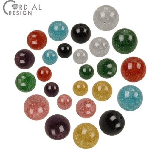 Cordial Design Jewelry Accessories/Resin Beads/DIY Beads Making/Glitter Powder In Beads/Hand Made/Earrings Findings & Components