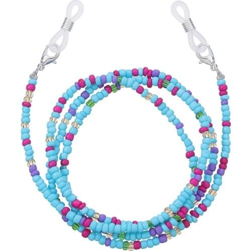 Women Bead Glasses Hanging Chain Eyeglass Strap Fashion Bead Sunglass Spectacles Holder Neck Cord Glasses Slip Bead Chain