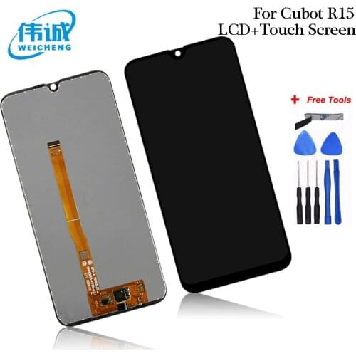 WEICHEN For Cubot R15 LCD Display and Touch Screen 6.26" Digitizer Assembly Replacement With Tools +Adhesive For Cubot R15 Phone