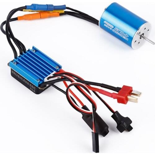 1 set RC Car Model Parts 2435 4800KV 4P Sensorless Brushless Motor with 25A Brushless ESC for 1/16 1/18 RC Car Off Road Truck