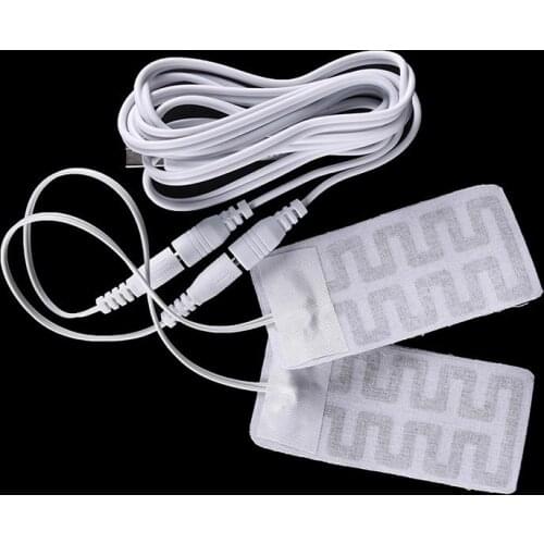 1 Pair 5*9CM 5V USB Heated Socks Carbon Fiber Pads Electric Heated Insoles Winter Warm Arm Hands Waist Heated Gloves