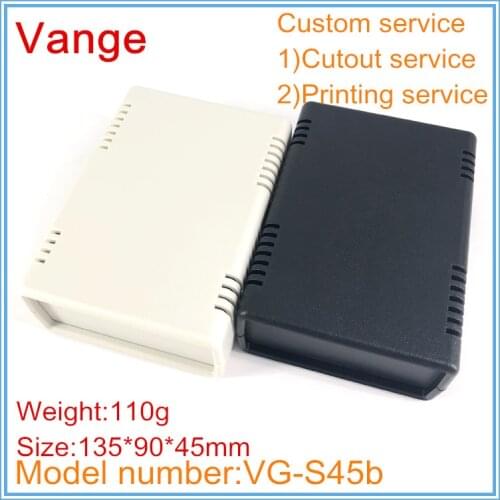 1pcs/lot extruded junction enclosure 135*90*45mm ABS case plastic project box diy vent holes for PCB device