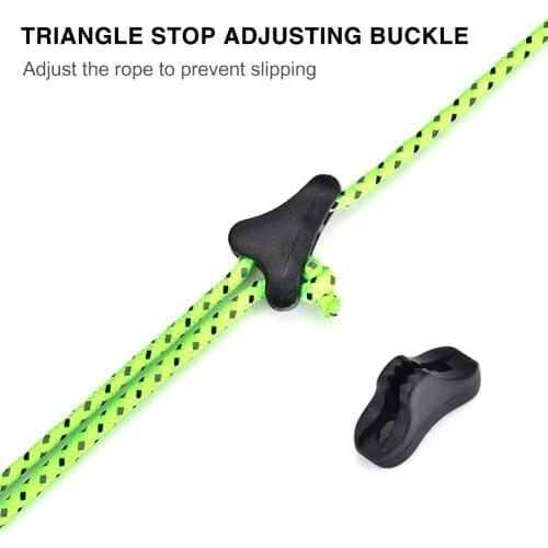 10/20pcs Outdoor Camping Tent Rope Fastener Adjuster Triangle Non-Slip Hiking Rope Buckles Stopper Tools